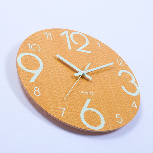 静谧时光 夜光木纹石英钟，为现代家居注入诗意