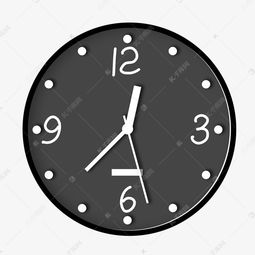 创意黑色钟表插画 免费下载高清PSD素材，源自千库网图片编号11833160